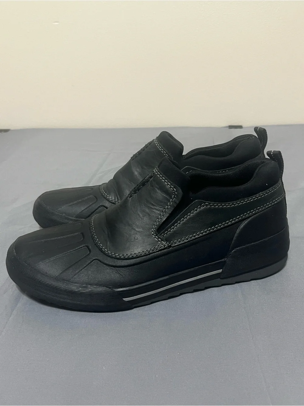 Clarks Bowman Free Mens Leather Slip On Waterproof Outdoor Duck Boots Size 8